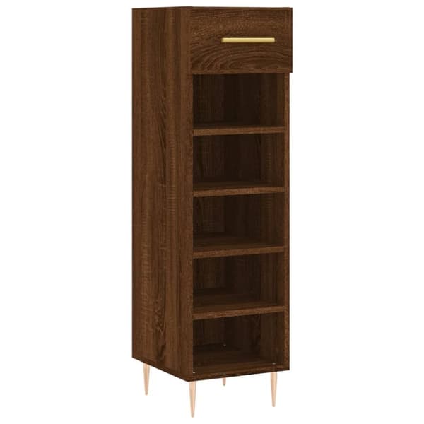 vidaXL skoreol 30x35x105 cm konstrueret træ brun egetræsfarve