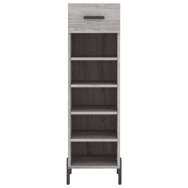 vidaXL Skohylle grå sonoma 30x35x105 cm konstruert tre