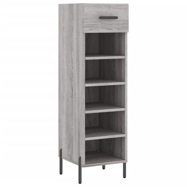 vidaXL Skohylle grå sonoma 30x35x105 cm konstruert tre