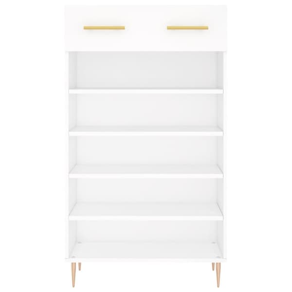 vidaXL Skohylla vit 60x35x105 cm konstruerat trä
