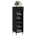 Miniatyrbilde 3 av 11: vidaXL Skohylle svart 30x35x105 cm konstruert tre