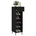 Miniatyrbilde 4 av 11: vidaXL Skohylle svart 30x35x105 cm konstruert tre