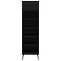 Miniatyrbilde 6 av 11: vidaXL Skohylle svart 30x35x105 cm konstruert tre