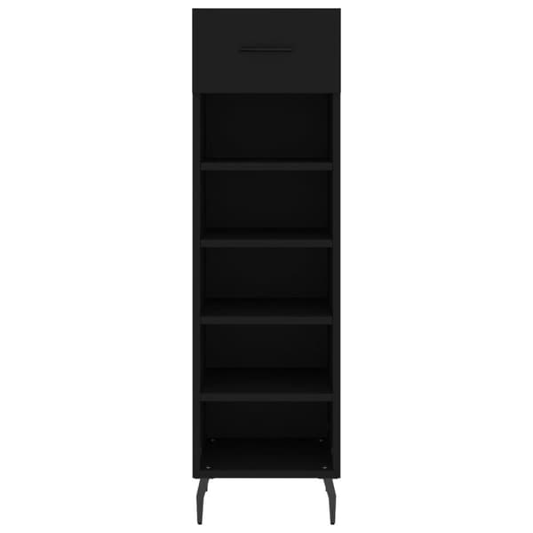 vidaXL Skohylle svart 30x35x105 cm konstruert tre