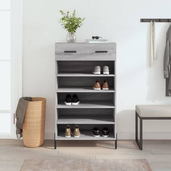 vidaXL skoreol 60x35x105 cm konstrueret træ grå sonoma-eg