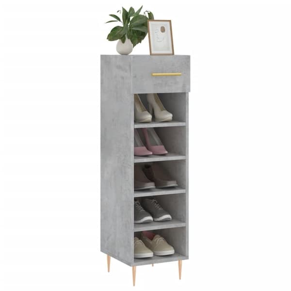 vidaXL skoreol 30x35x105 cm konstrueret træ betongrå