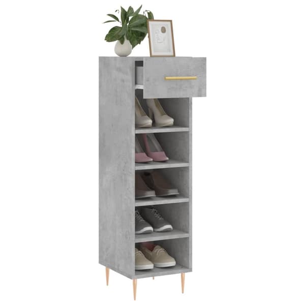 vidaXL skoreol 30x35x105 cm konstrueret træ betongrå