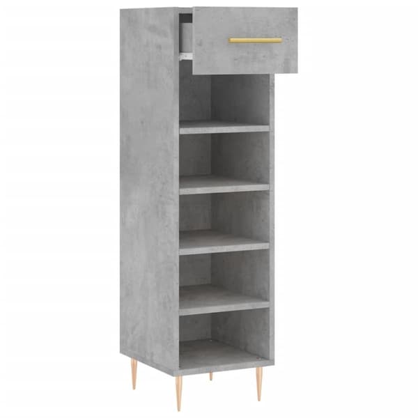 vidaXL skoreol 30x35x105 cm konstrueret træ betongrå