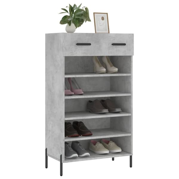 vidaXL skoreol 60x35x105 cm konstrueret træ betongrå