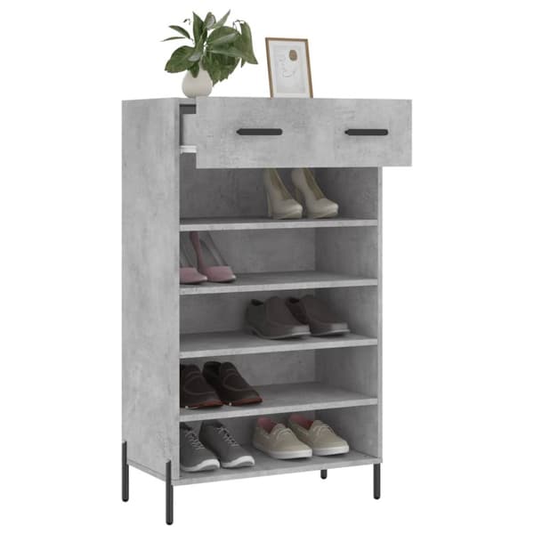 vidaXL skoreol 60x35x105 cm konstrueret træ betongrå