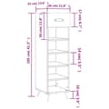 Miniatyrbilde 10 av 11: vidaXL Skohylle brun eik 30x35x105 cm konstruert tre