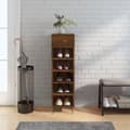 Miniatyrbilde 2 av 11: vidaXL Skohylle brun eik 30x35x105 cm konstruert tre