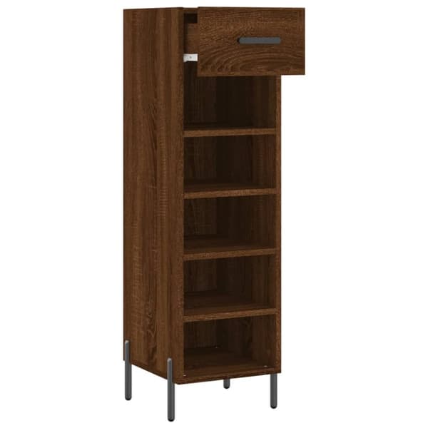 vidaXL Kenkäkaappi ruskea tammi 30x35x105 cm tekninen puu