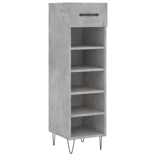 vidaXL skoreol 30x35x105 cm konstrueret træ betongrå