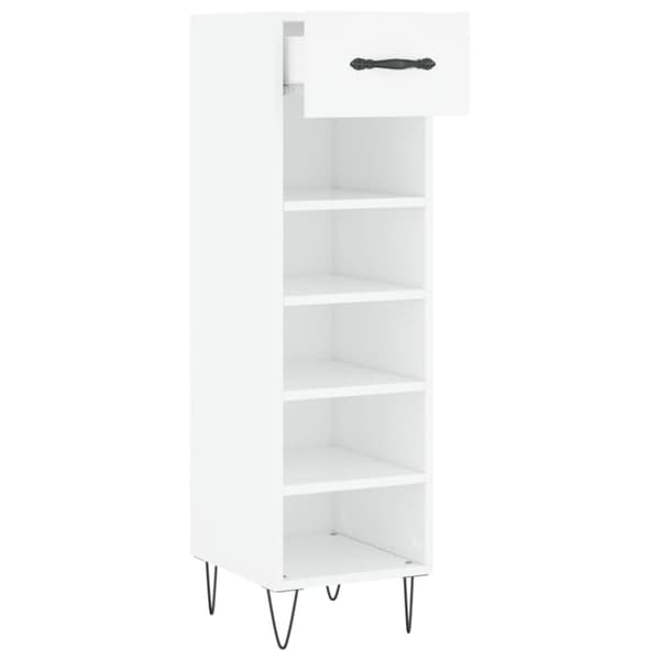 vidaXL skoreol 30x35x105 cm konstrueret træ hvid