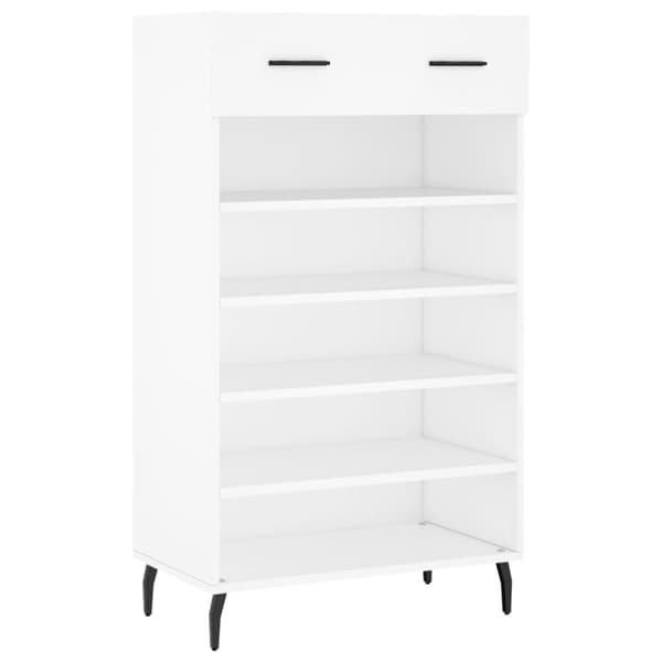 vidaXL Kenkäkaappi valkoinen 60x35x105 cm tekninen puu