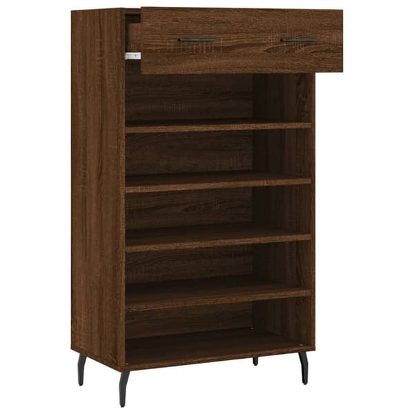 vidaXL skoreol 60x35x105 cm konstrueret træ brun egetræsfarve