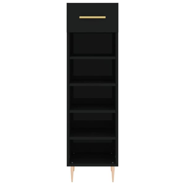 vidaXL skoskab 30x35x105 cm konstrueret træ sort