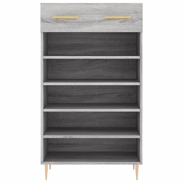 vidaXL Kenkäkaappi harmaa Sonoma 60x35x105 cm tekninen puu