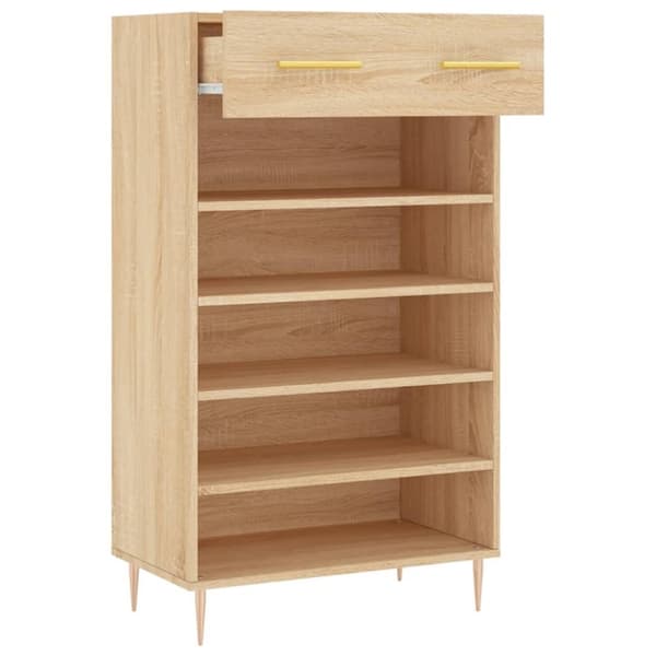 vidaXL Skohylle sonoma eik 60x35x105 cm konstruert tre