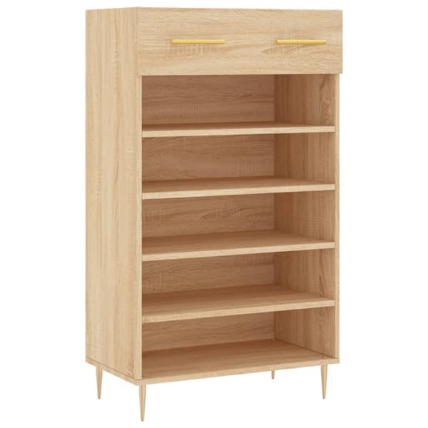 vidaXL Skohylle sonoma eik 60x35x105 cm konstruert tre