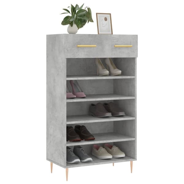 vidaXL skoreol 60x35x105 cm konstrueret træ betongrå