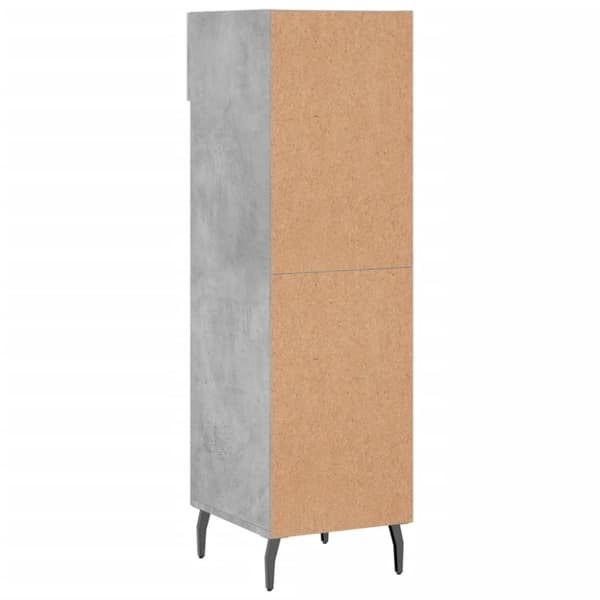 vidaXL Skohylle betonggrå 30x35x105 cm konstruert tre