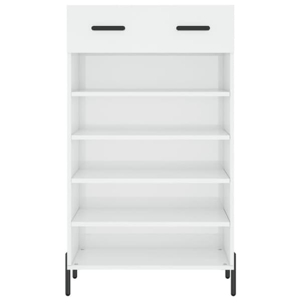 vidaXL Skoskåp vit högglans 60x35x105 cm konstruerat trä