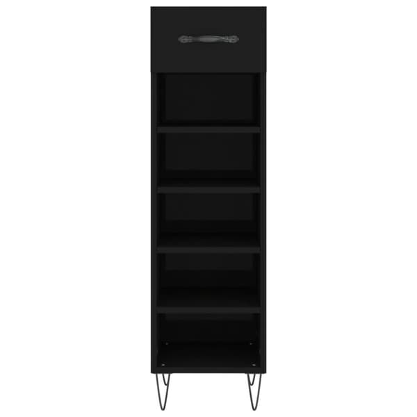 vidaXL skoskab 30x35x105 cm konstrueret træ sort