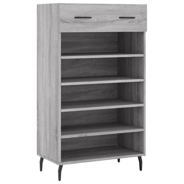 vidaXL Skohylla grå sonoma 60x35x105 cm konstruerat trä