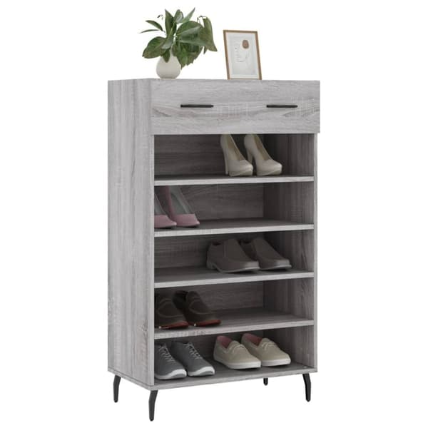 vidaXL skoreol 60x35x105 cm konstrueret træ grå sonoma-eg