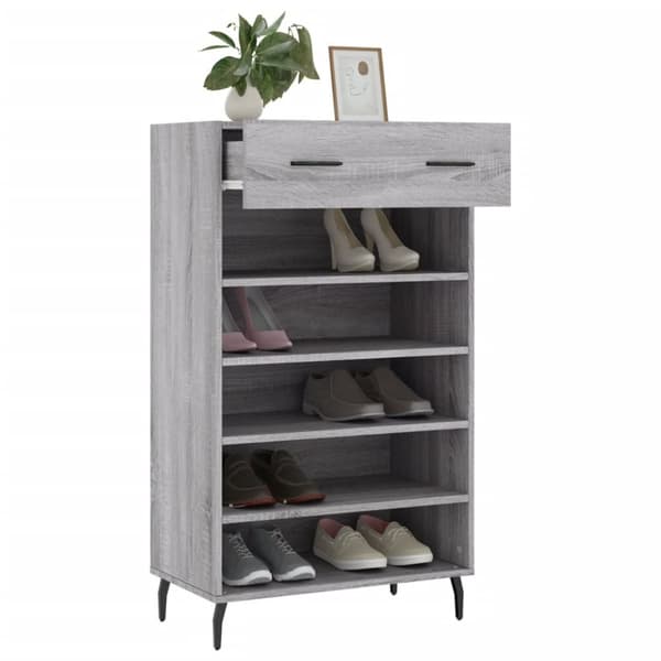 vidaXL skoreol 60x35x105 cm konstrueret træ grå sonoma-eg