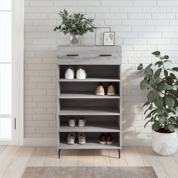 vidaXL skoreol 60x35x105 cm konstrueret træ grå sonoma-eg
