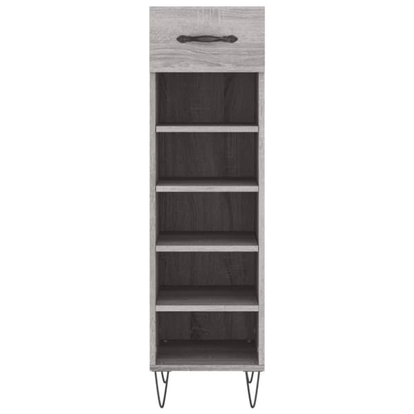 vidaXL Kenkäkaappi harmaa Sonoma 30x35x105 cm tekninen puu