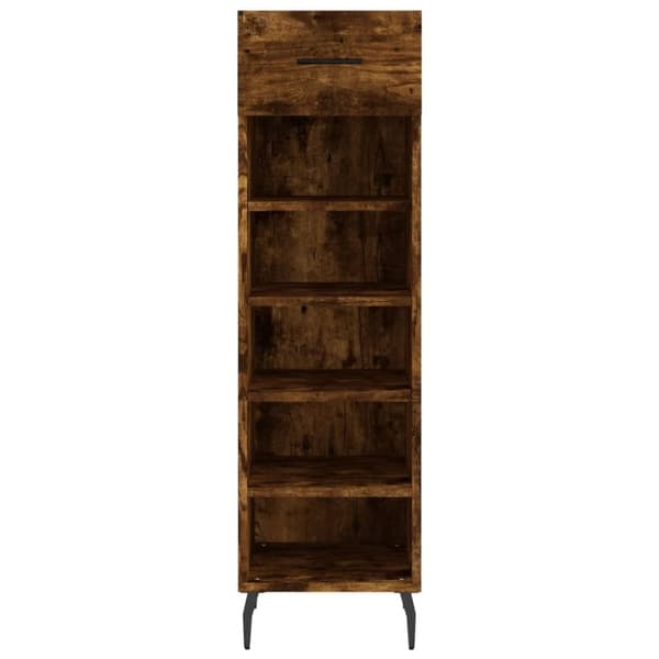 vidaXL skoreol 30x35x105 cm konstrueret træ røget egetræsfarve