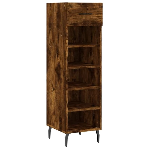 vidaXL skoreol 30x35x105 cm konstrueret træ røget egetræsfarve