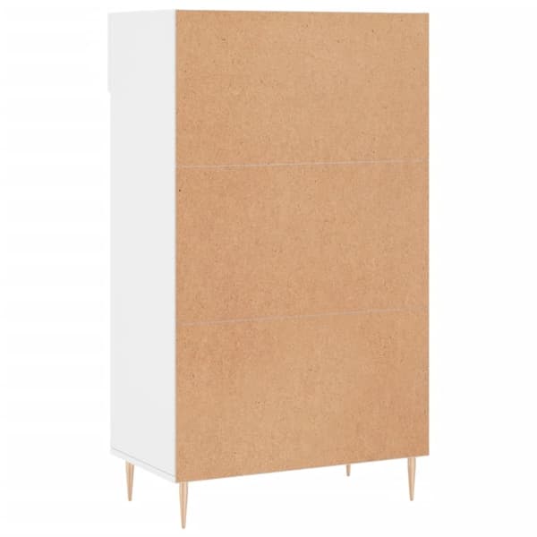 vidaXL Skoskap høyglans hvit 60x35x105 cm konstruert tre