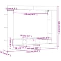 Miniatyrbillede 8 af 9: vidaXL tv-møbel 152x22x113 cm konstrueret træ hvid