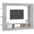 Miniatyrbild 3 av 9: vidaXL Tv-hylla betonggrå 152x22x113 cm konstruerat trä