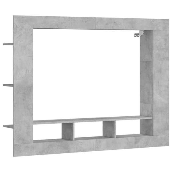 vidaXL Tv-hylla betonggrå 152x22x113 cm konstruerat trä
