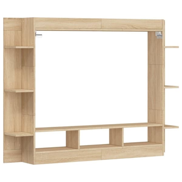 vidaXL TV-benk sonoma eik 152x22x113 cm konstruert tre