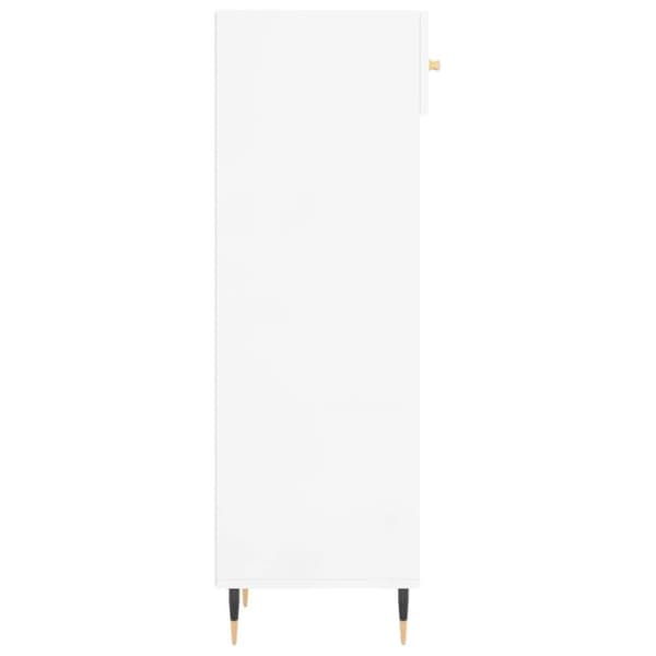 vidaXL skoreol 30x35x105 cm konstrueret træ hvid højglans
