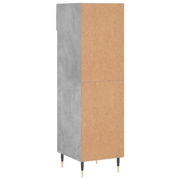 vidaXL Skohylle betonggrå 30x35x105 cm konstruert tre