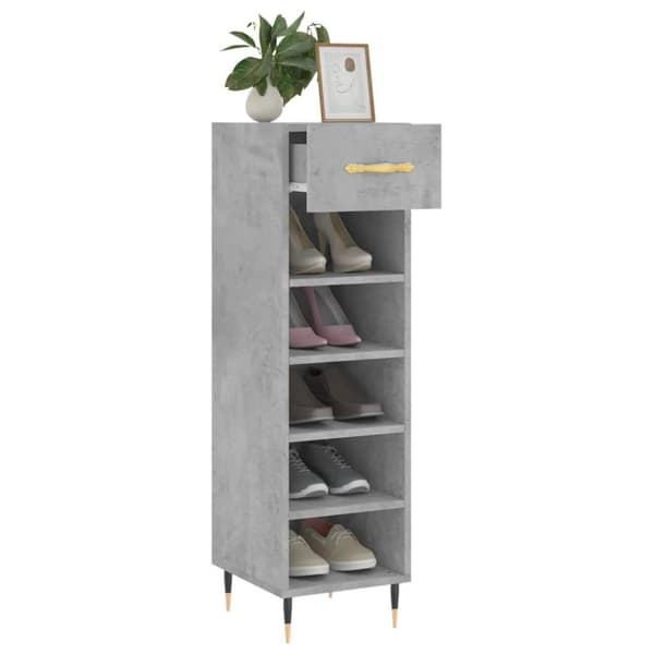 vidaXL skoreol 30x35x105 cm konstrueret træ betongrå