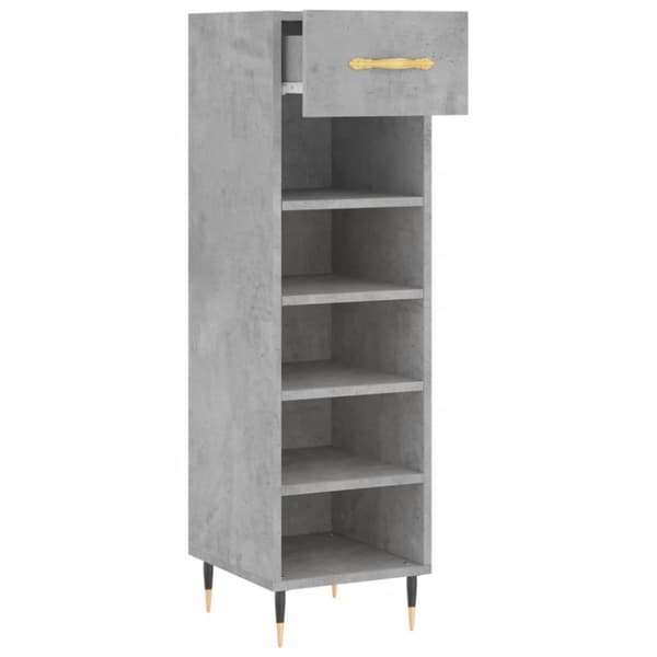 vidaXL skoreol 30x35x105 cm konstrueret træ betongrå