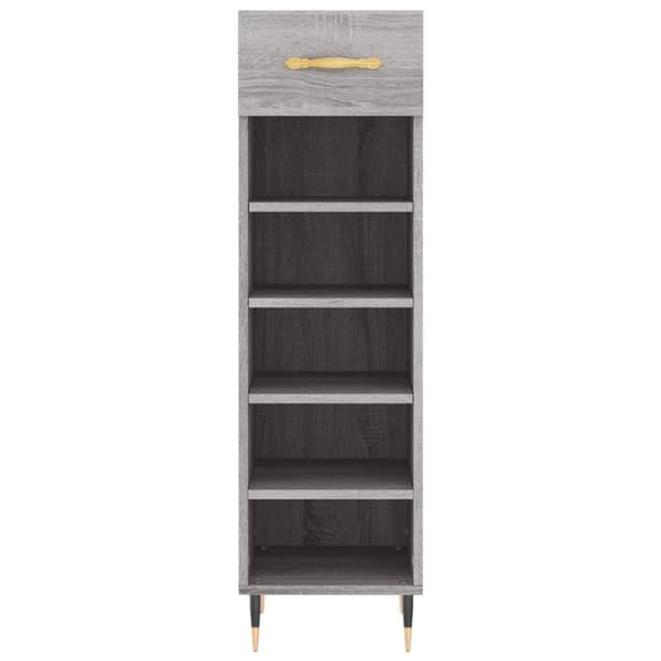 vidaXL Kenkäkaappi harmaa Sonoma 30x35x105 cm tekninen puu