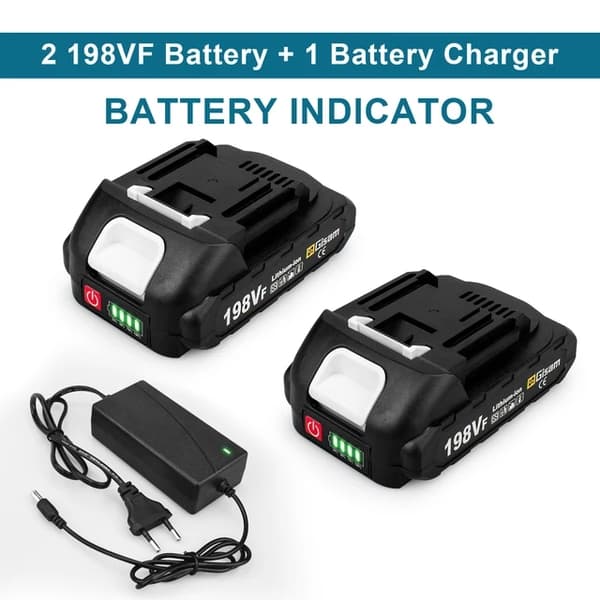 Litiumjonbatteri, 15000mAh kapacitet, batteriindikator