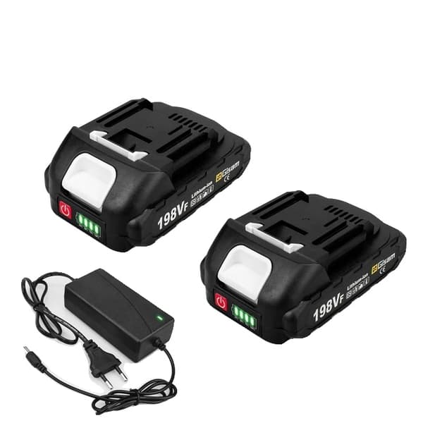 Litiumjonbatteri, 15000mAh kapacitet, batteriindikator 2x198VF-1 Charger
