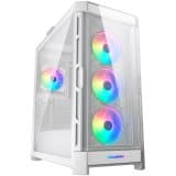 COUGAR DUOFACE PRO RGB White, Mid-Tower, Tempered Glass + Airflow front panels, 4x 120mm ARGB fans, GPU Holder, mITX/mATX/ATX/CEB/E-ATX, 1x Type-C Gen