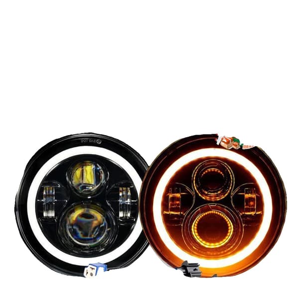 Bil LED-strålkastare, 80W, Änglavingar, Mörkgrå